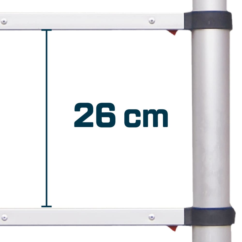 Espacement entre échelons de 260 mm