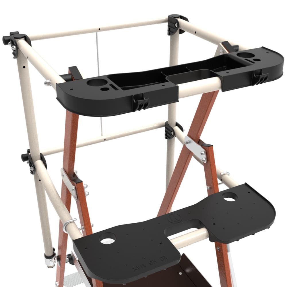 2 tablettes porte-outils amovibles interchangeables