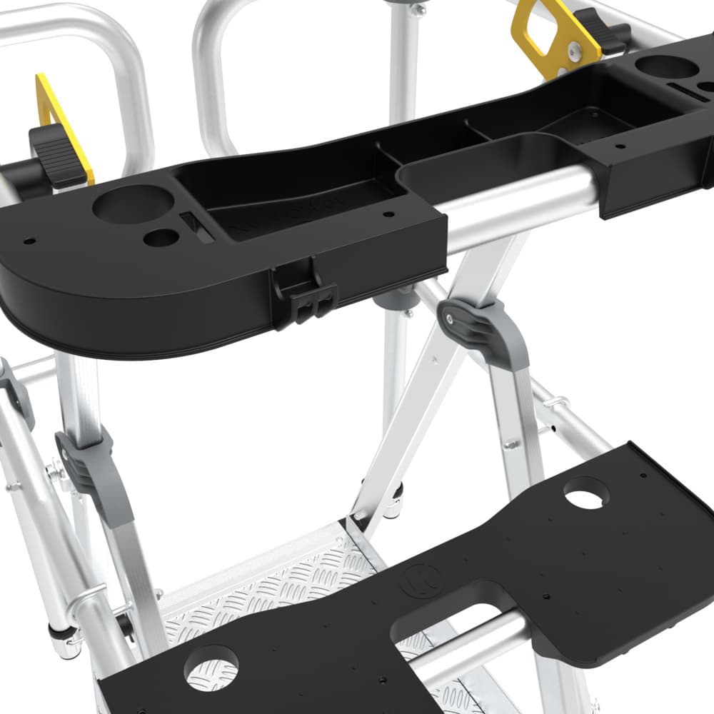 2 tablettes porte-outils amovibles interchangeables