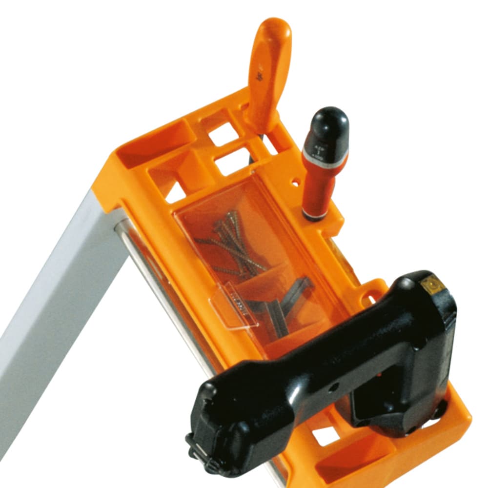 Porte-outils, support perceuse, visseuse, logement vis avec couvercle et crochet