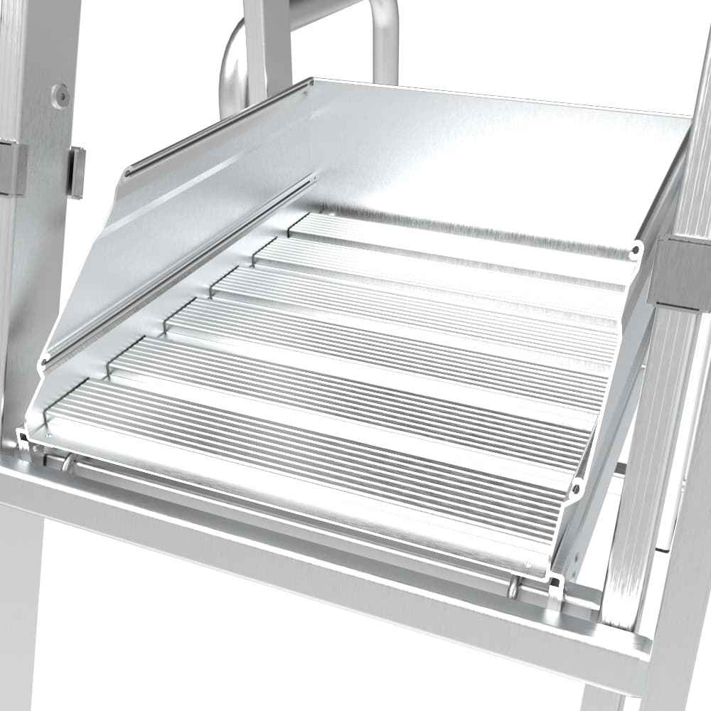 Plate-forme avec plinthes intégrées pour éviter la chute d’outils
