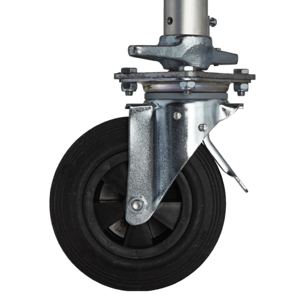 Roues Ø 200 mm à réglage millimétrique sur une amplitude de 175 mm