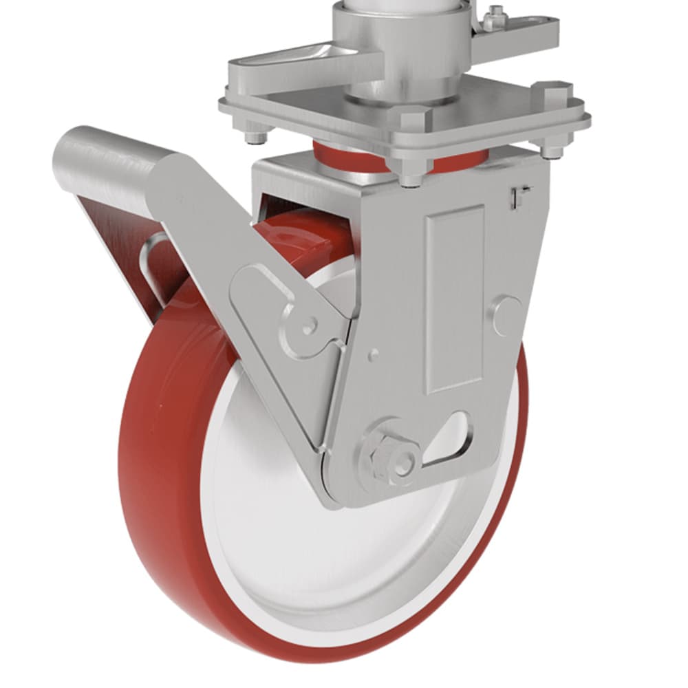 Roues Ø 200 mm à blocage réglables sur 175 mm et tous les 12,5 mm