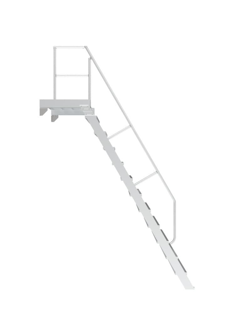 Escaliers avec plate-forme 60°