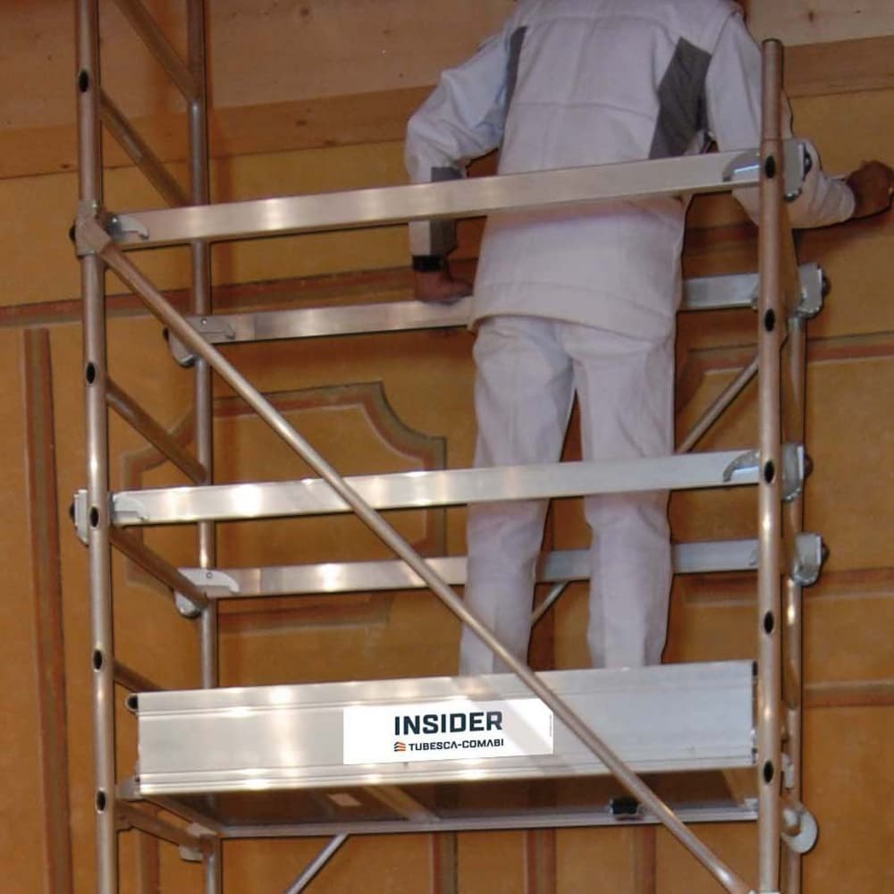 Lisses équipées de mâchoires crantées venant se bloquer sur les échelons